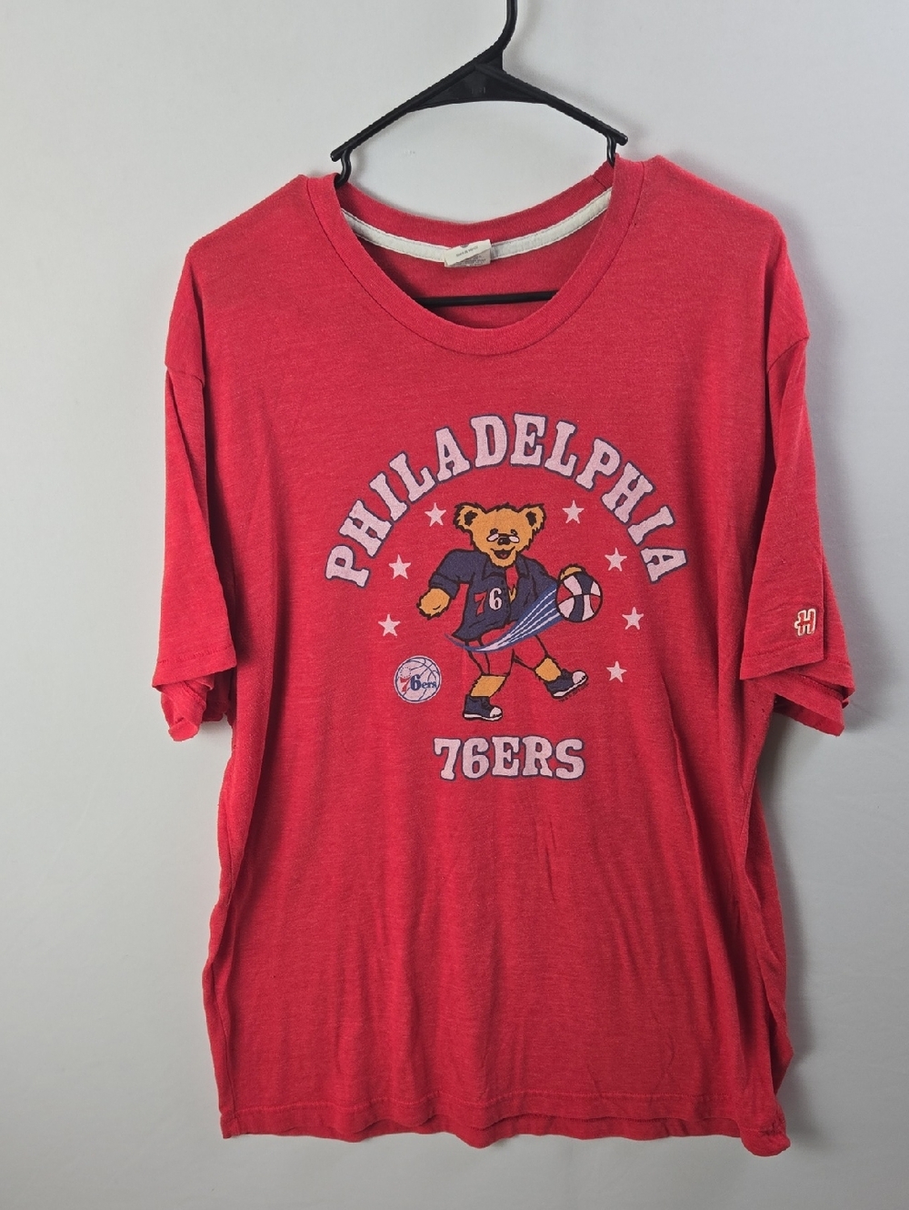 Philadelphia 76ers x Homage Grateful‎ DeadT-Shirt Red Size XXL NBA Athleisure